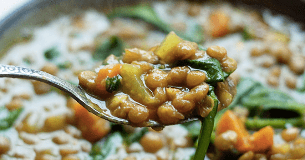 instant-pot-vegan-golden-lentil-spinach-soup