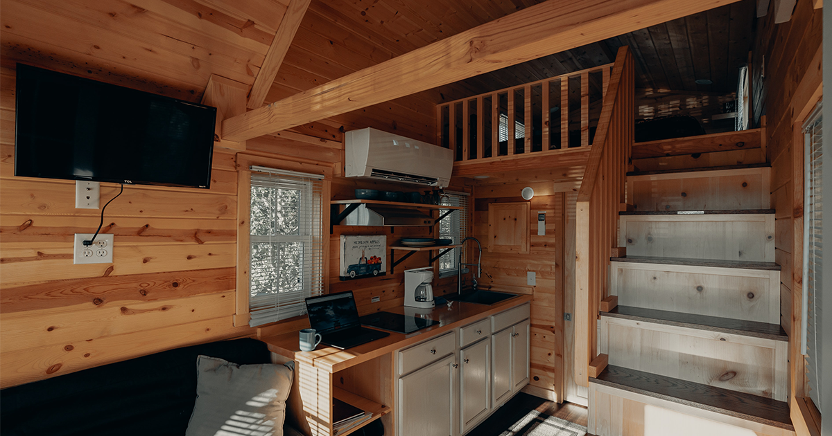 tiny house living inside