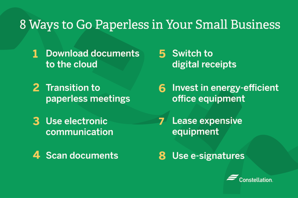 List of 8 Ways to Go Paperless in Your Small Business