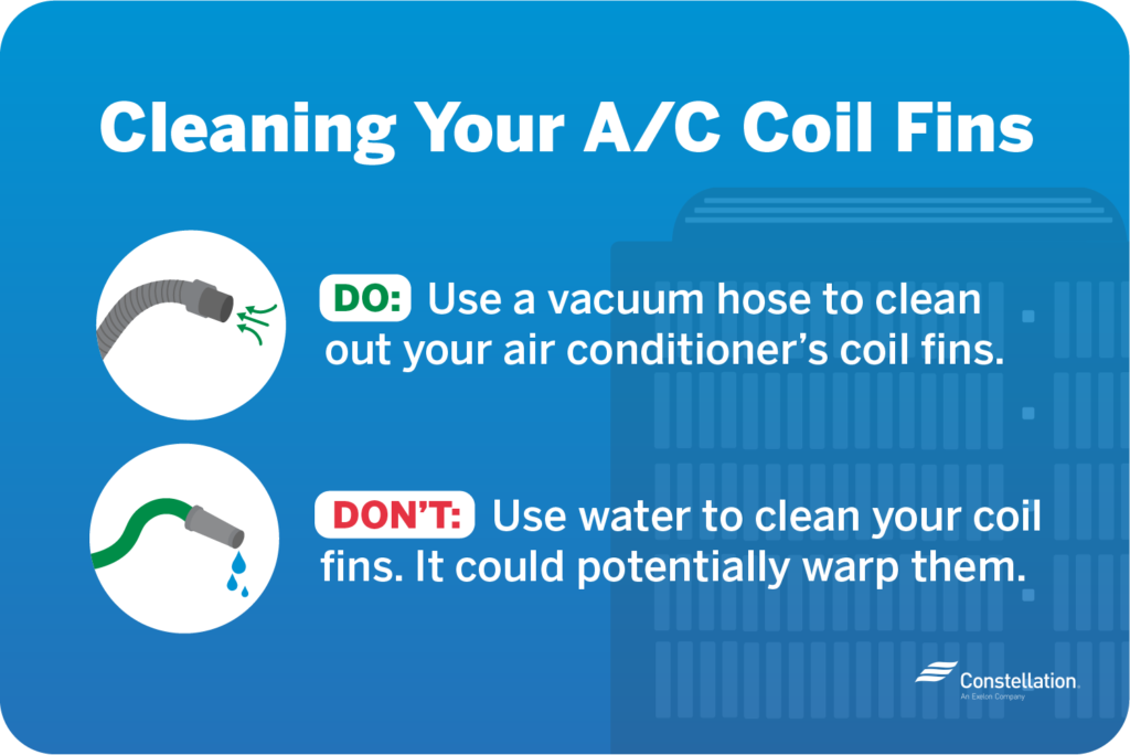 Tip for how to properly clean your A/C coil fins