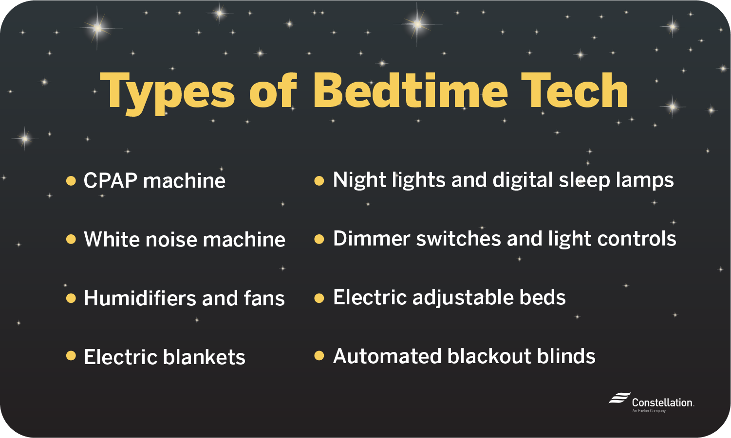 types of bedtime technology