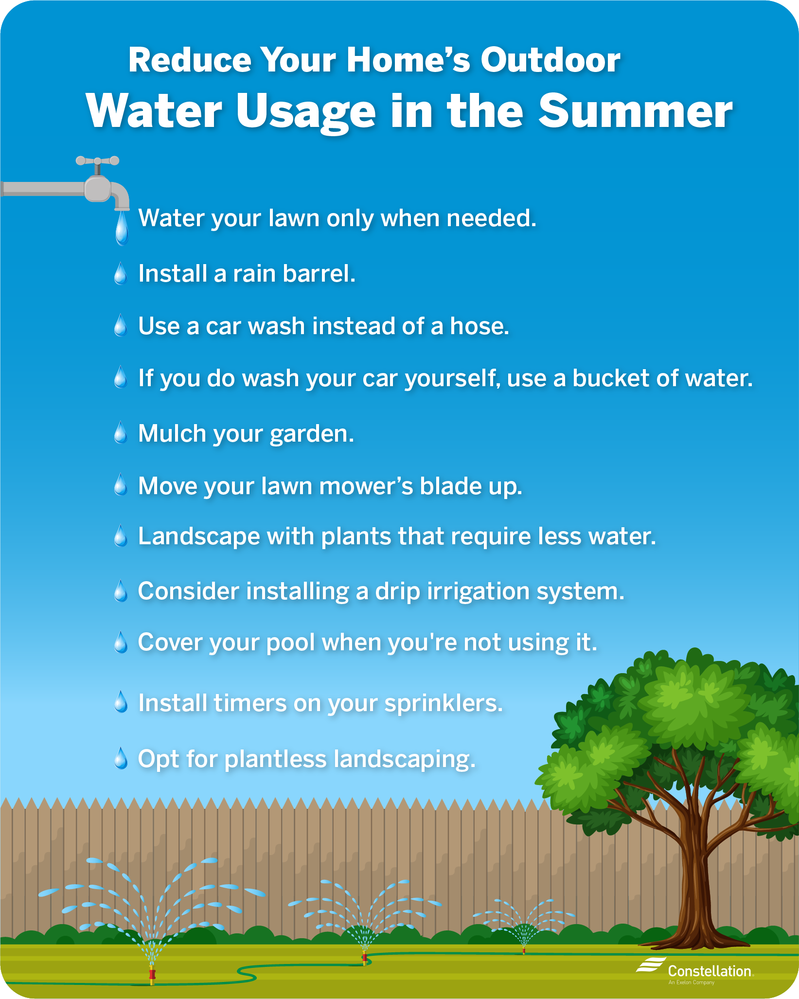 How to save water in summer