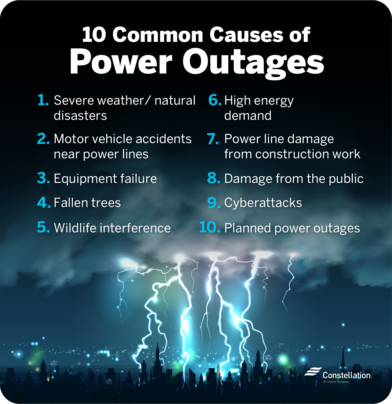 top 10 causes of power outages