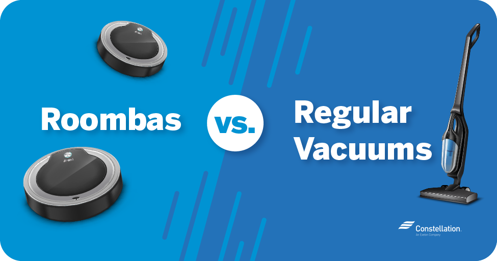 Roomba vs. Upright Vacuum Energy Usage Constellation