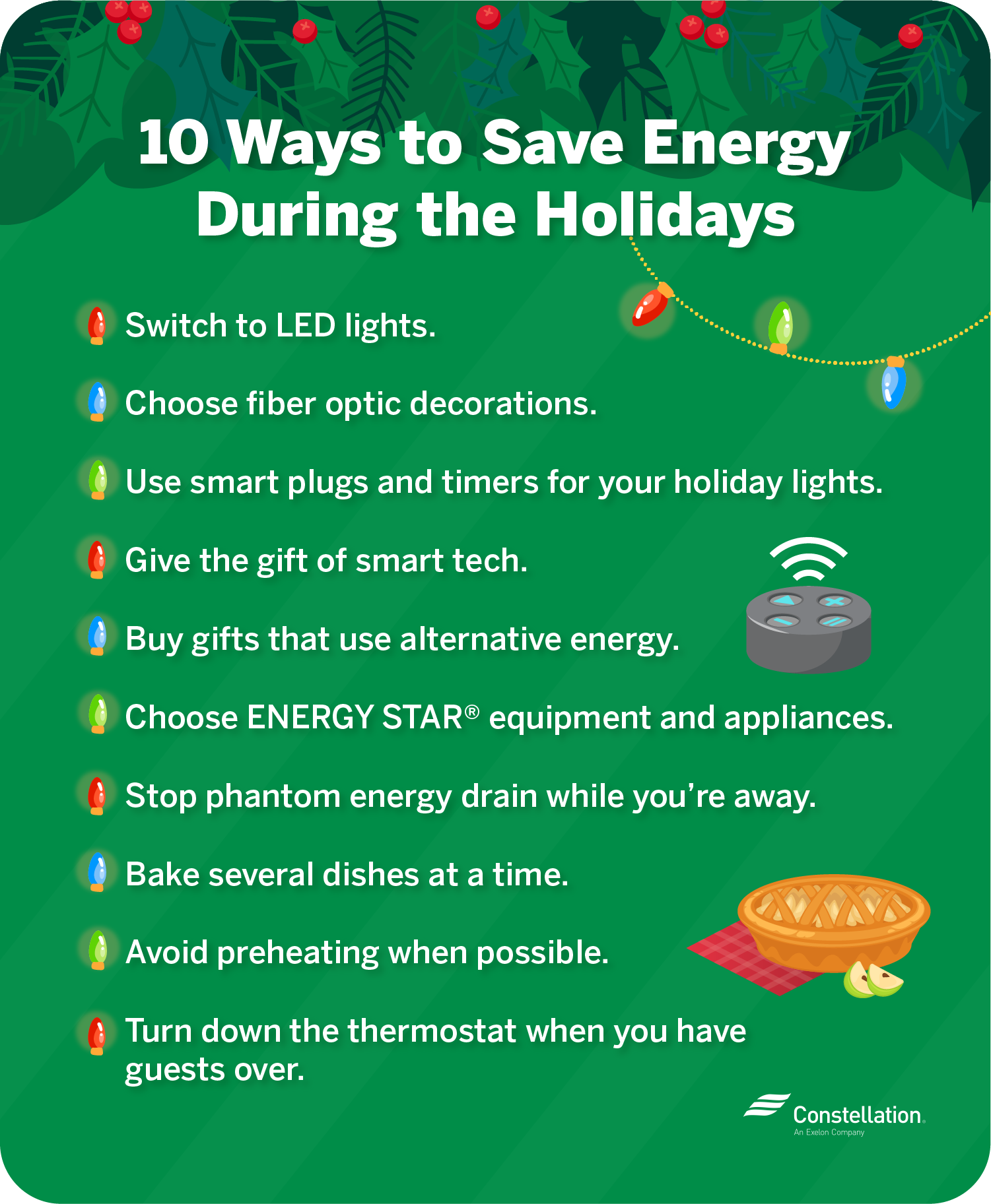 10 ways to save energy during the holidays