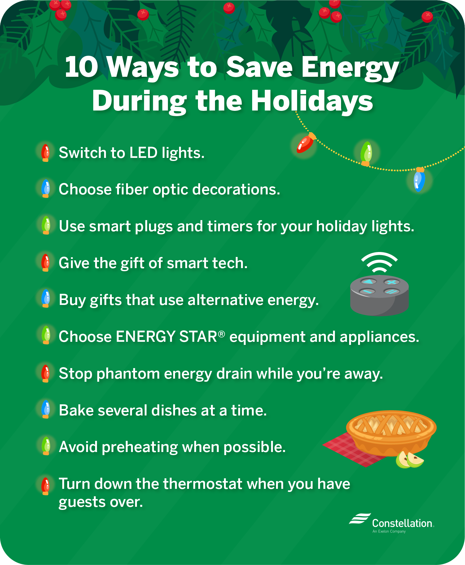 10 Easy Ways to Save Energy During the Holidays Constellation