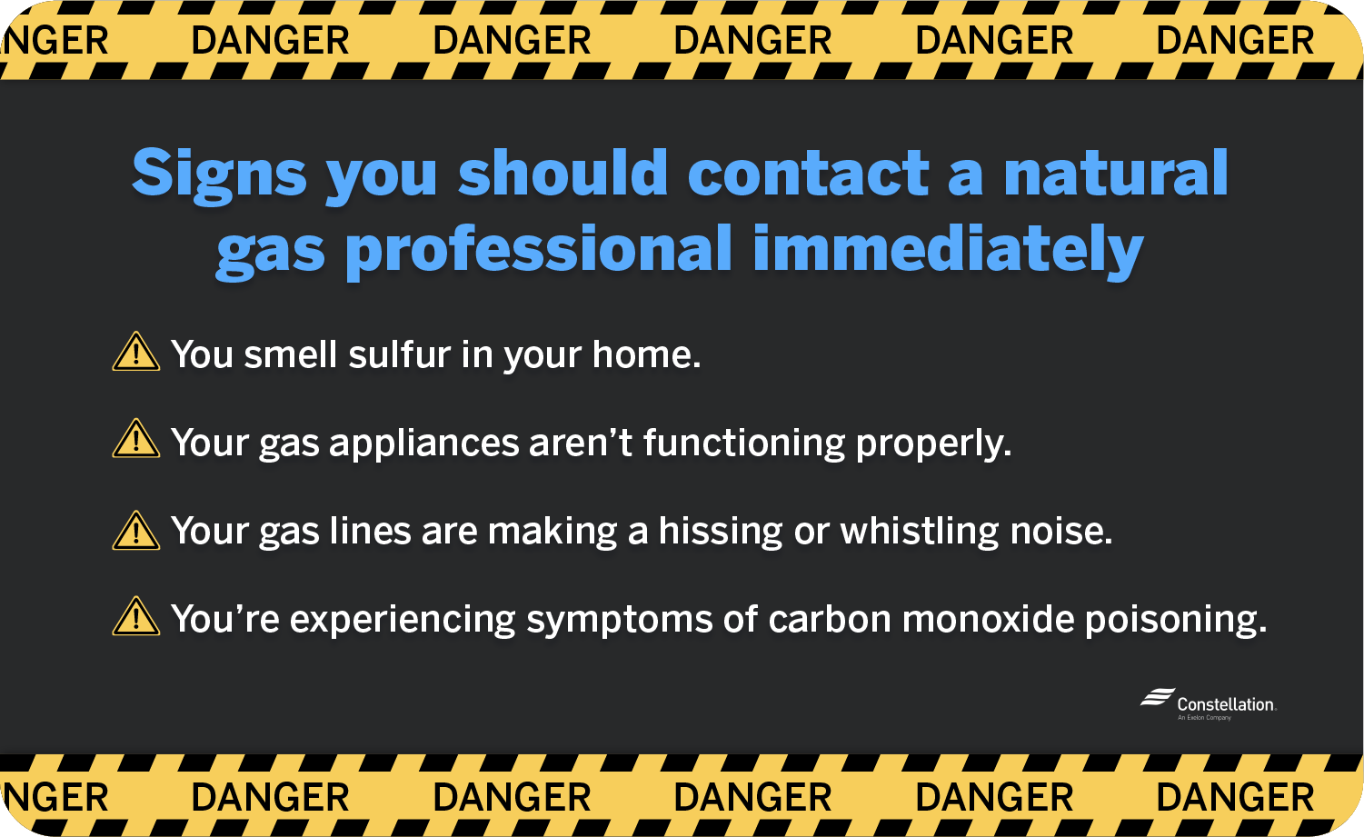 Signs you should contact a natural gas professional for immediate assistance