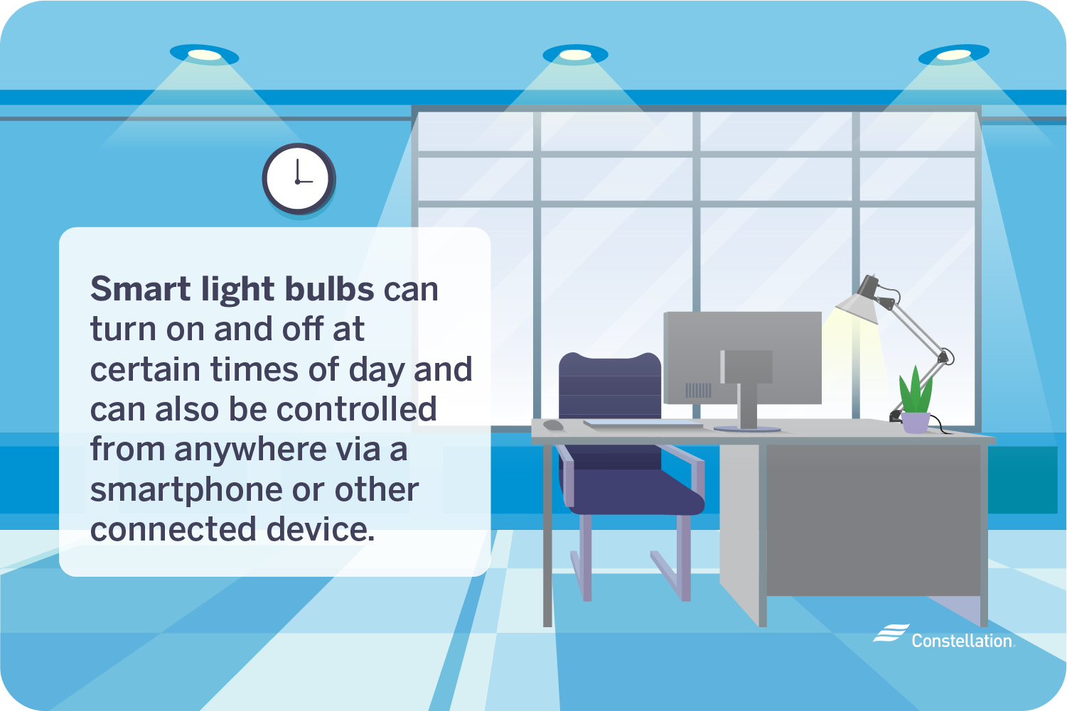 Automating office lighting with smart bulbs