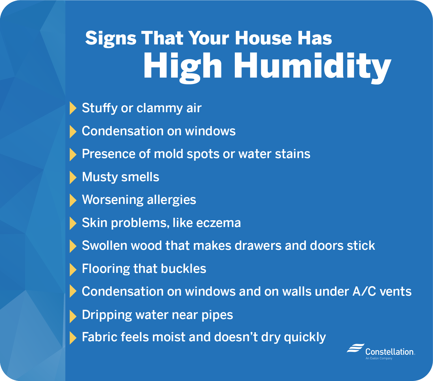 Signs that your house has high humidity