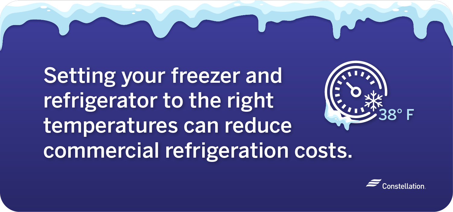 Freezer temperature to reduce commercial refrigeration costs