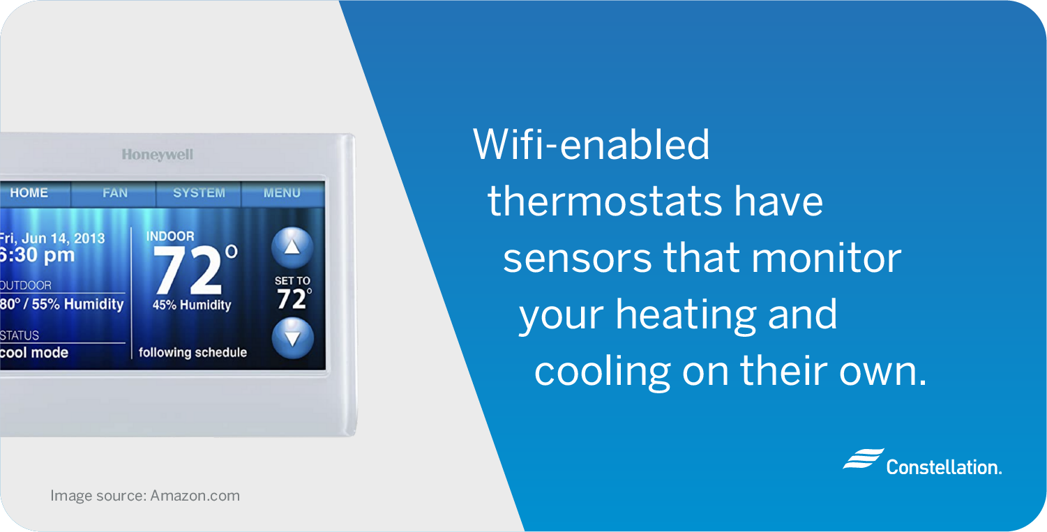Wi-fi enabled thermostat