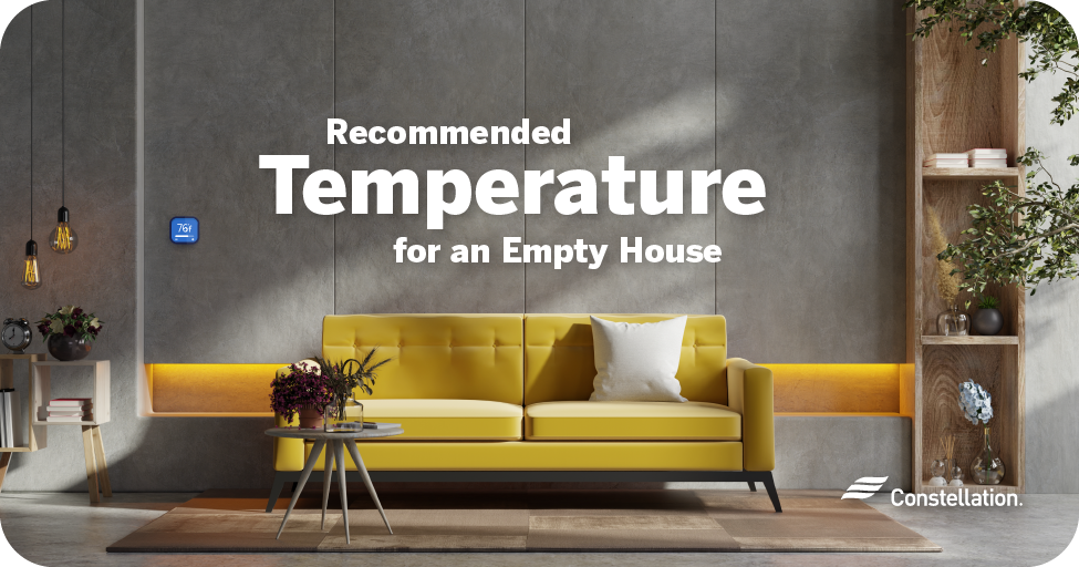 What is the recommended temperature for an empty house