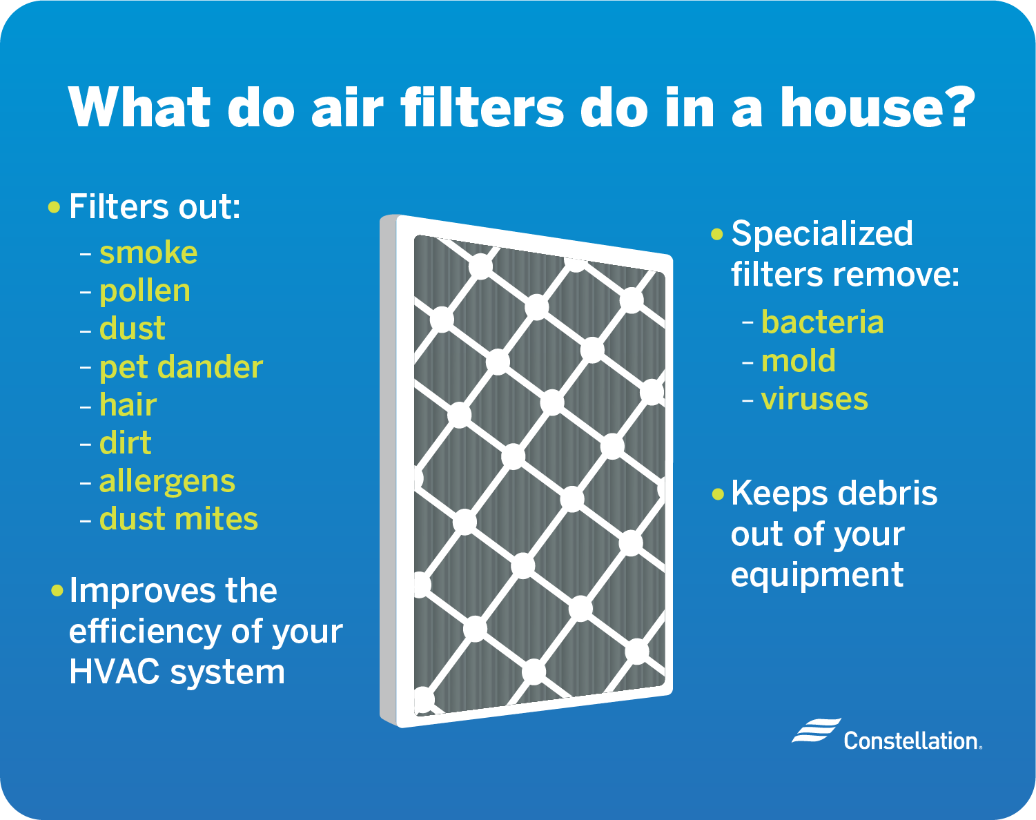 What does an air filter do in a house?
