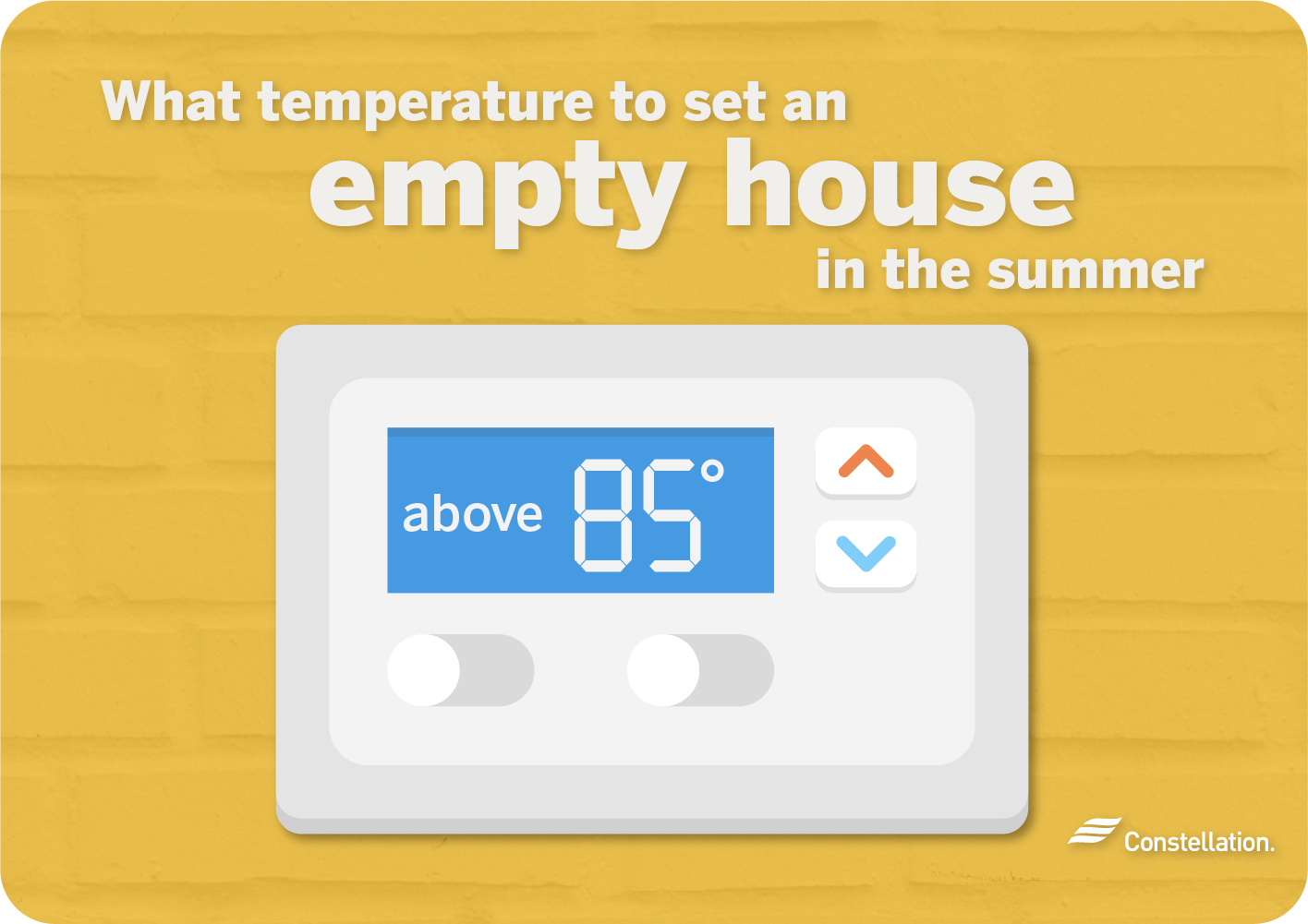 What temperature to leave an empty house in summer while away