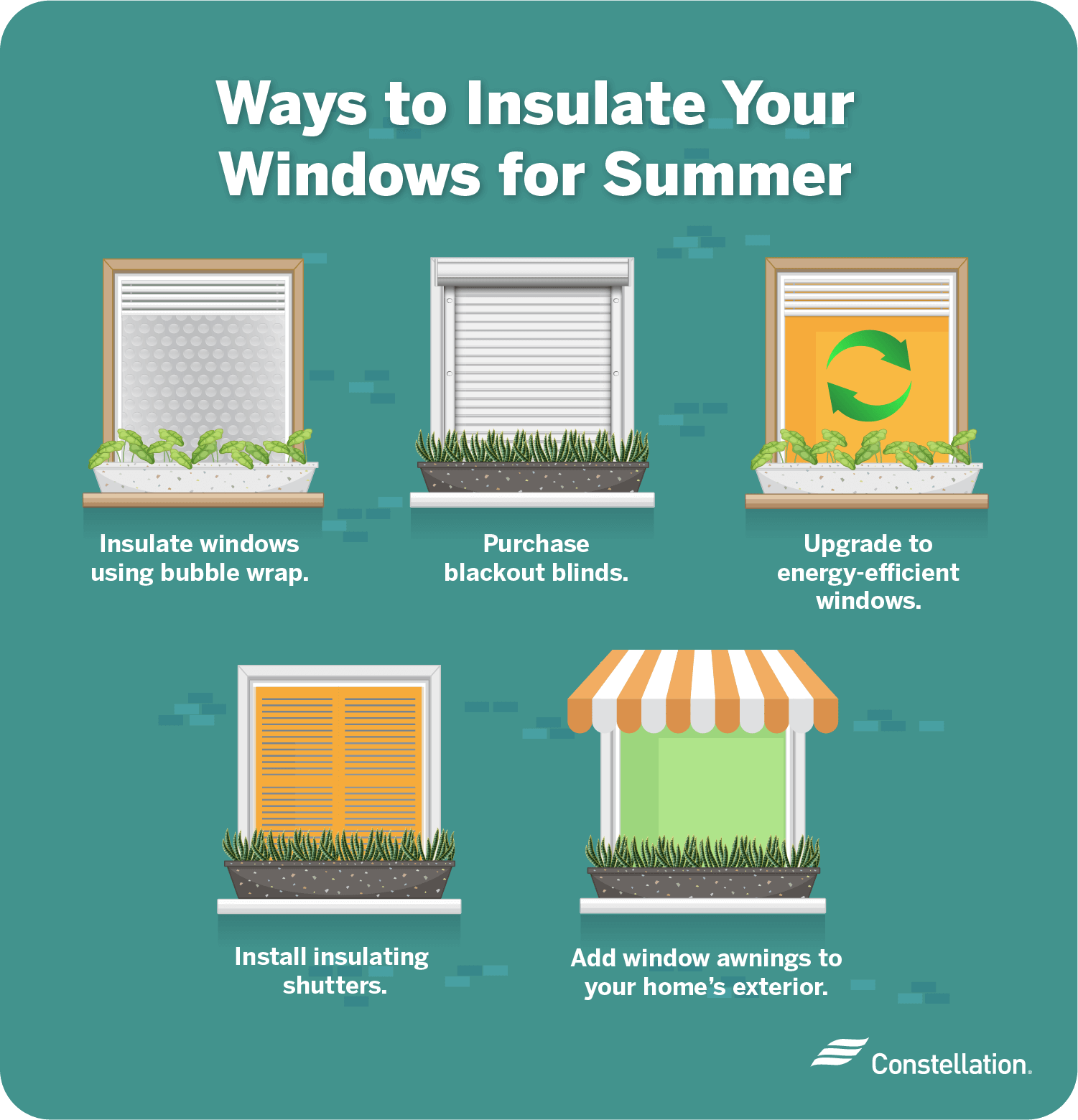 Ways to insulate your windows for summer.