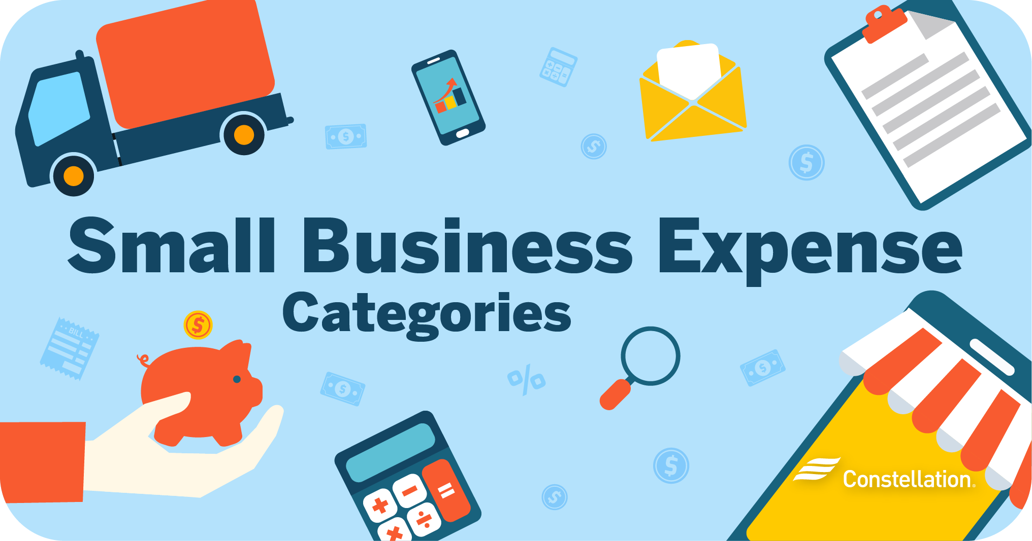 Small business expense categories.
