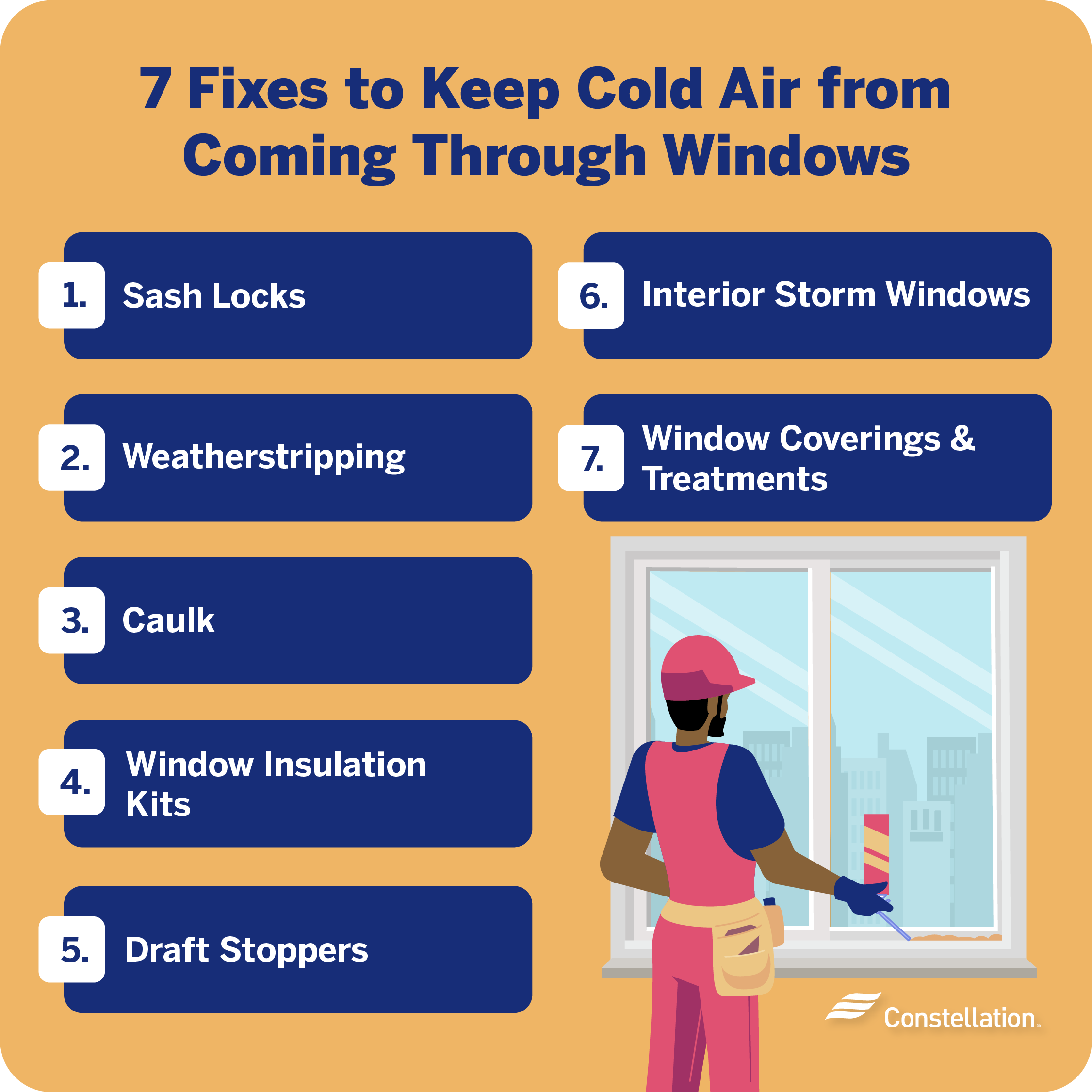 How to keep cold air from coming through windows.