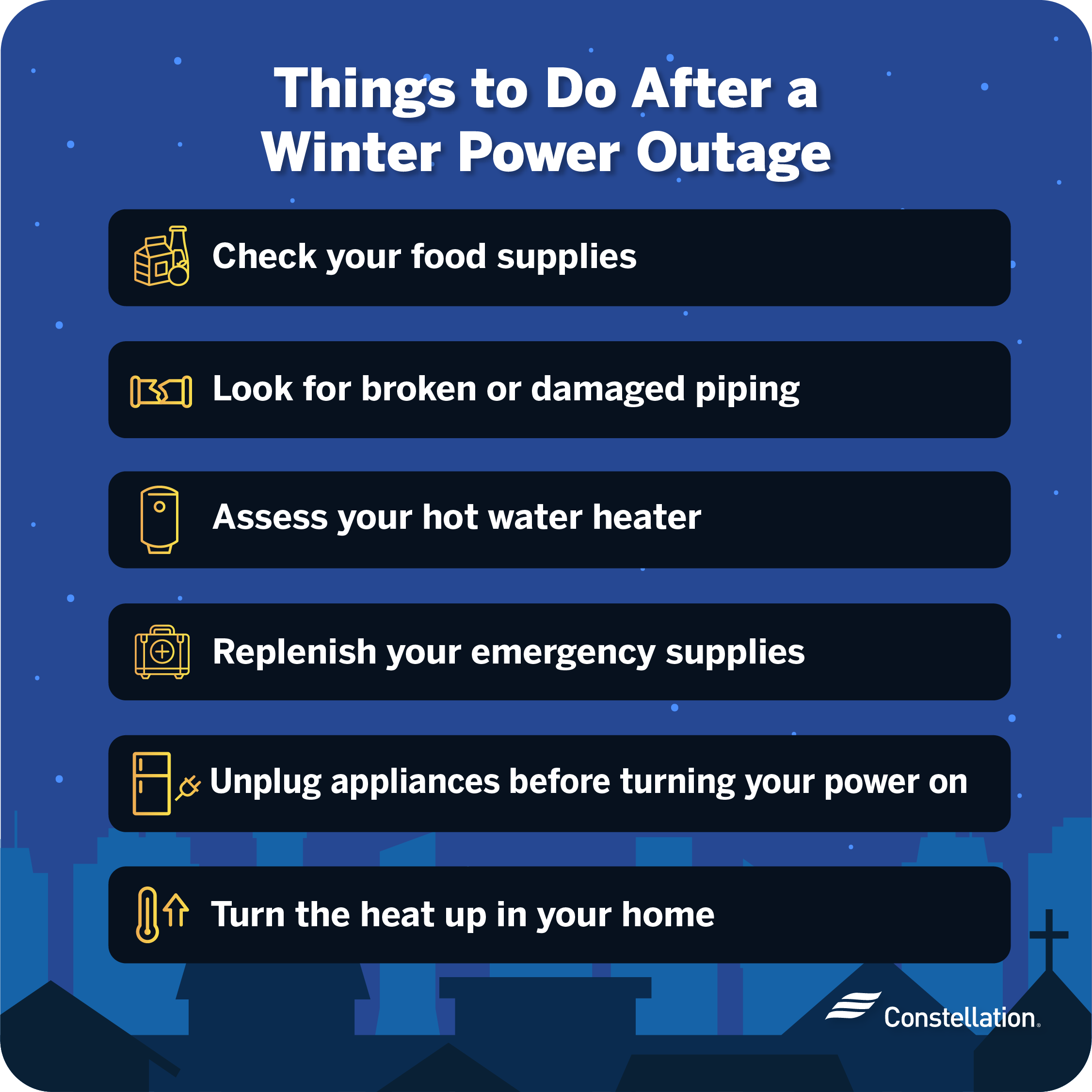 Prepare your home for an outage