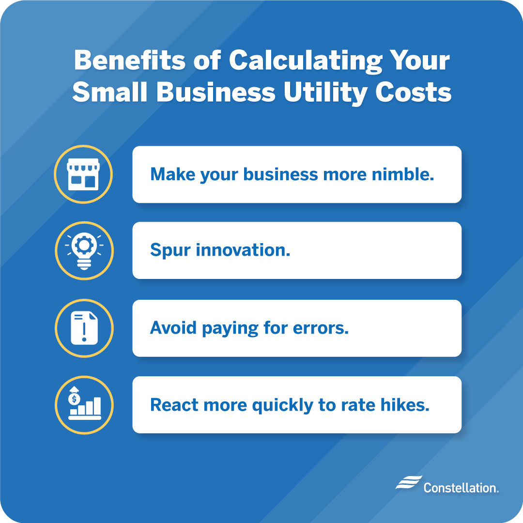 Benefits of calculating your small business utility costs.