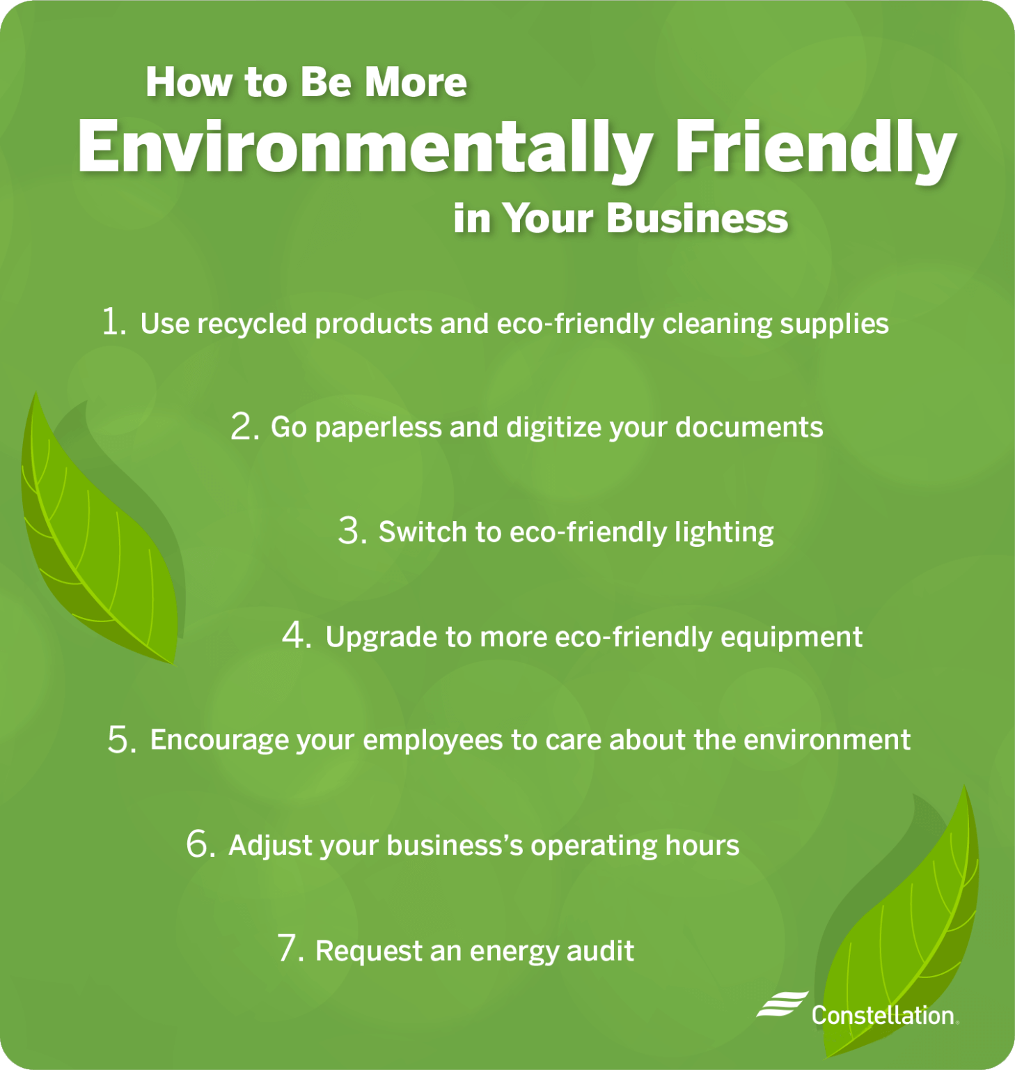 How to be more environmentally friendly in your business.