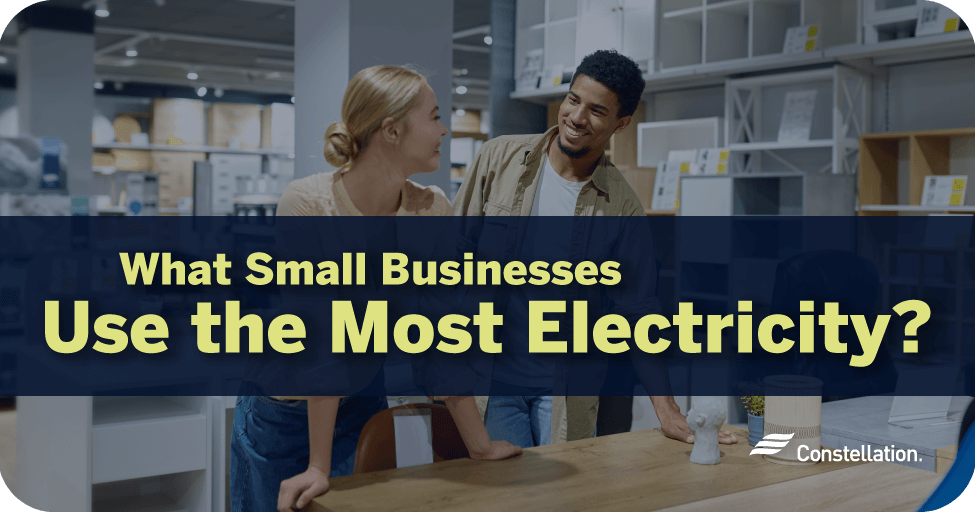 Which types of small businesses use the most electricity?