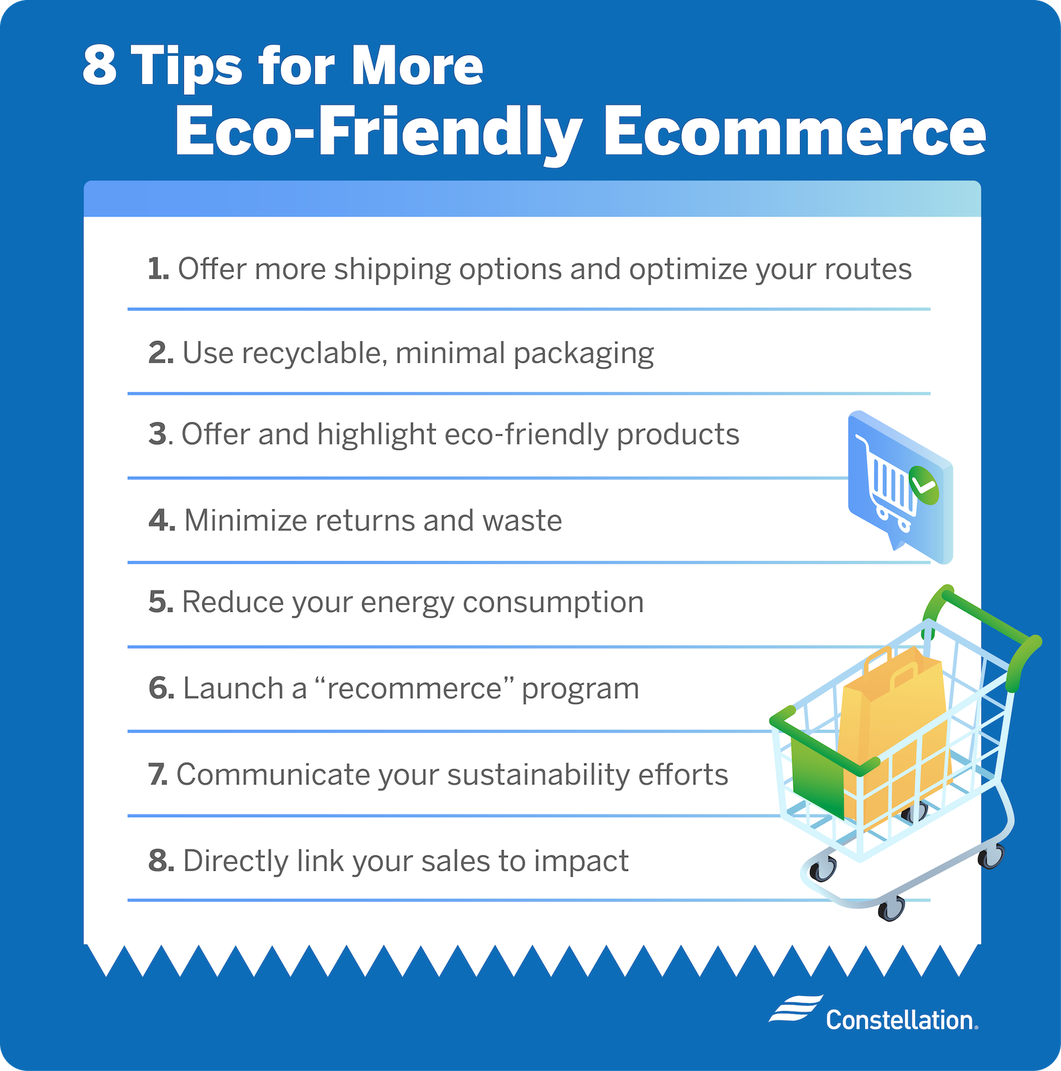 Tips on how to make ecommerce more sustainable.