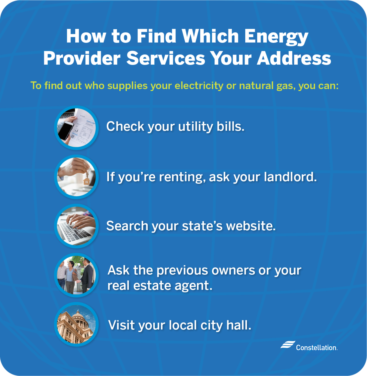 How to find which energy provider services your address