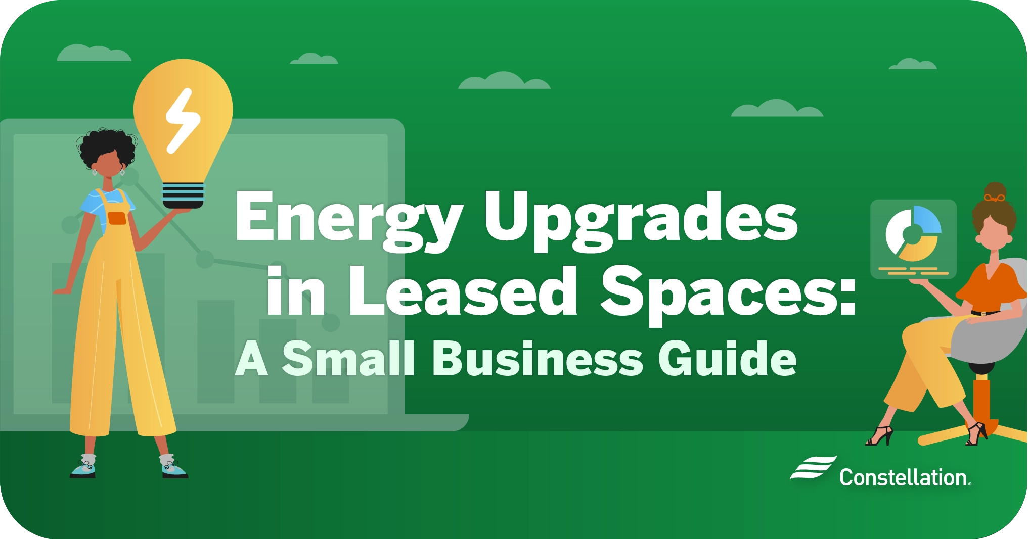 An image illustrating energy efficiency upgrades in leased business spaces.