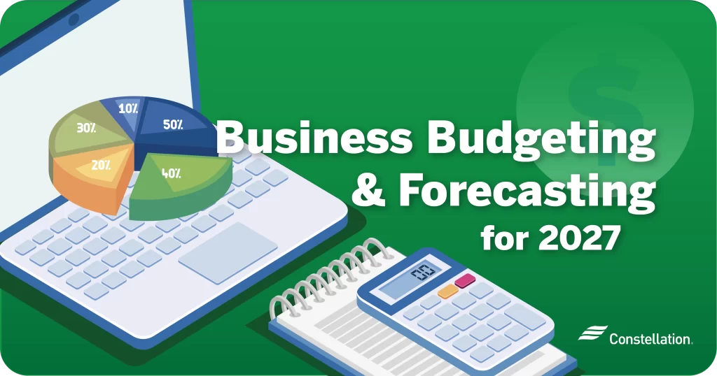 Image illustrating business budgeting and forecasting for 2027.